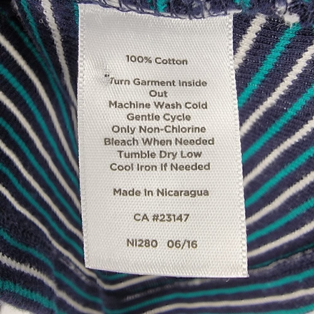 Talbots Petites Women's SP 100% Cotton Striped Flexible Long Sleeve Shirt - Picture 8 of 13